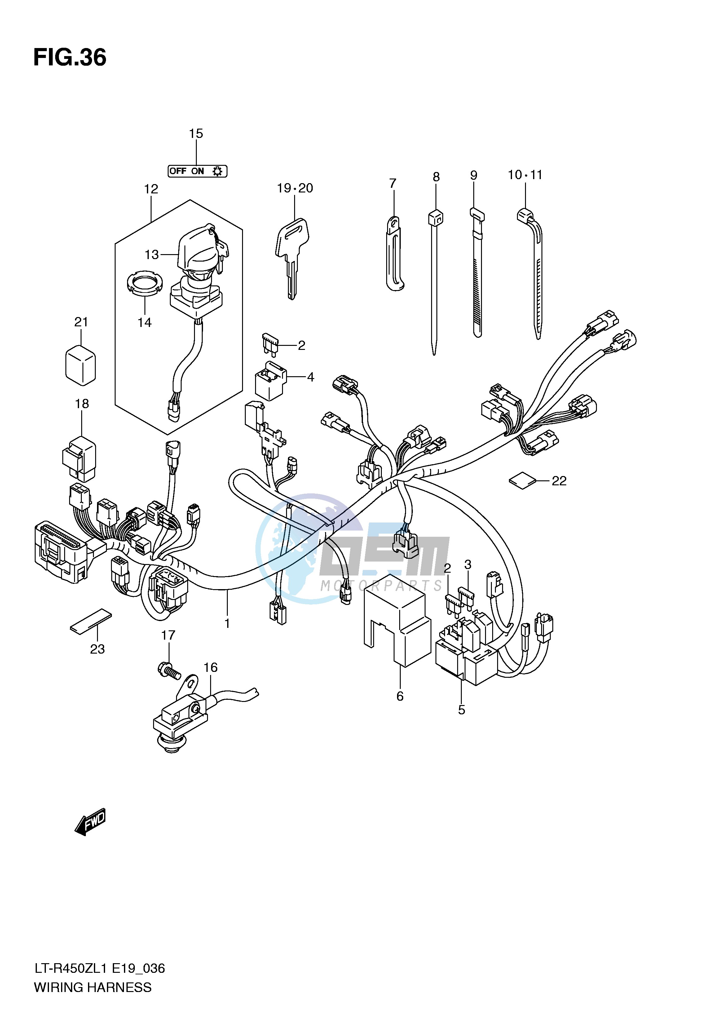 WIRING HARNESS (LT-R450ZL1 E19)