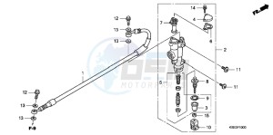 CRF150RBC drawing RR. BRAKE MASTER CYLINDER