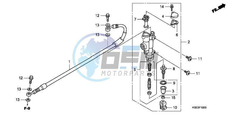 RR. BRAKE MASTER CYLINDER