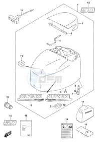 DF 50A drawing Engine Cover High Thrust