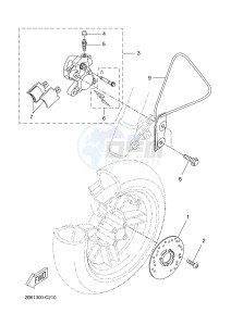 CW50LN BOOSTER (2B6M) drawing FRONT BRAKE CALIPER