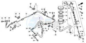 ST1100 drawing RR. BRAKE MASTER CYLINDER (ST1100AS)