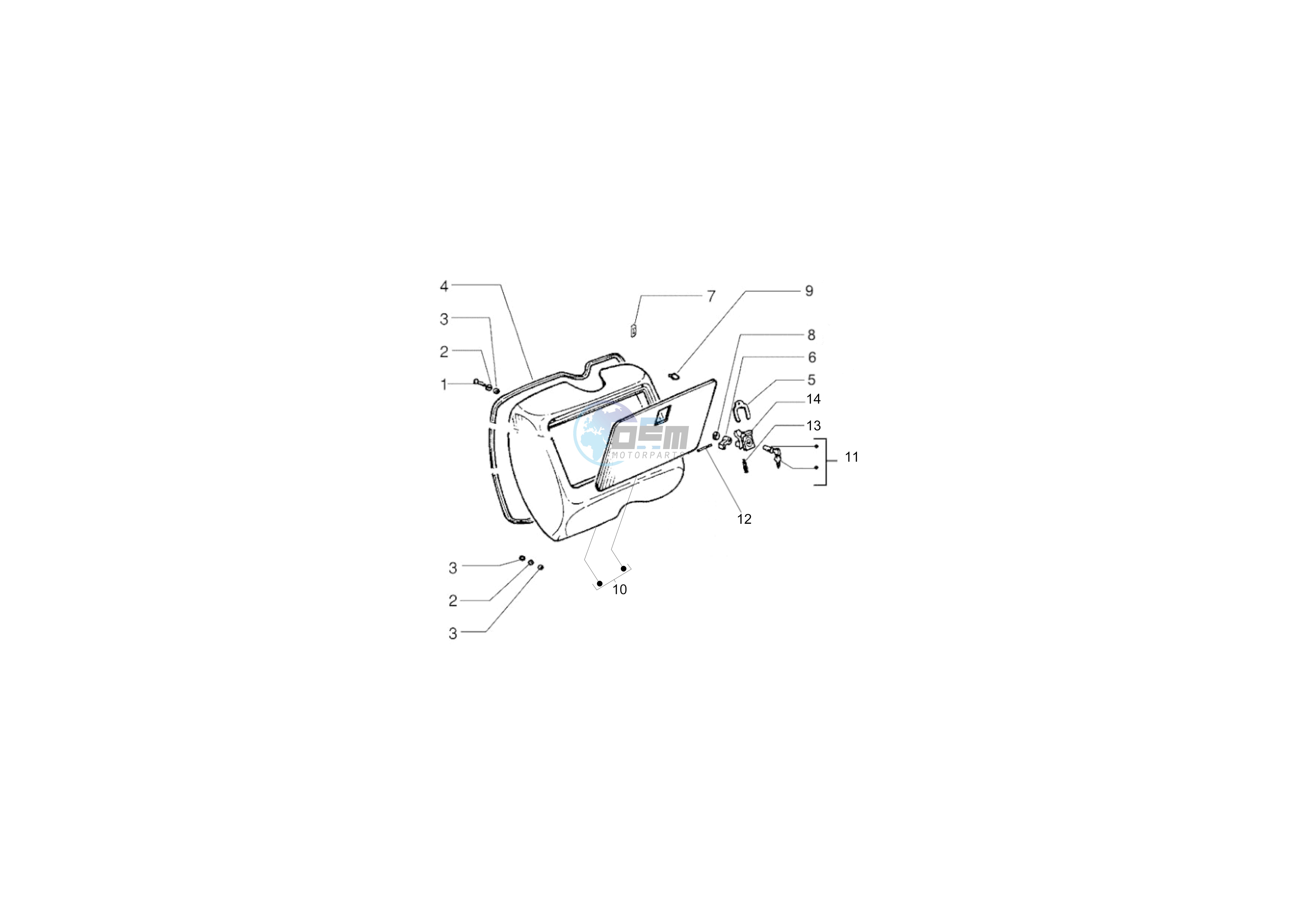 Front glovebox - Knee-guard panel