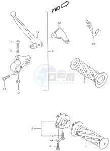 AY50 (V-W-X-Y) katana drawing HANDLE GRIP