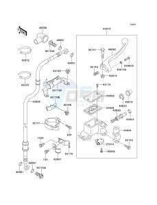 KL 250 G [SUPER SHERPA] (G9F) G9F drawing FRONT MASTER CYLINDER