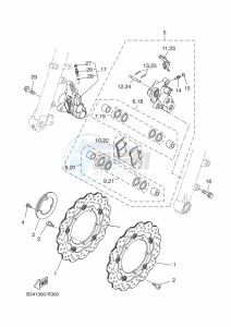 TRACER 700 MTT690-A (B0K2) drawing FRONT BRAKE CALIPER