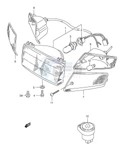 AE50 (E1) drawing HEADLAMP - FRONT TURN SIGNAL