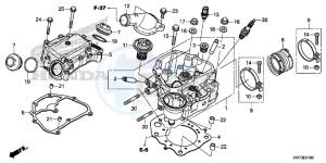 TRX420FA5F TRX420F Europe Direct - (ED) drawing CYLINDER HEAD