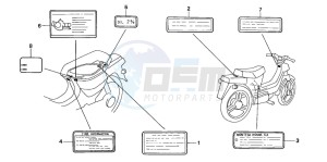 PK50M drawing CAUTION LABEL