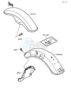 VN 700 A [LTD] (A1) [LTD] drawing FENDERS