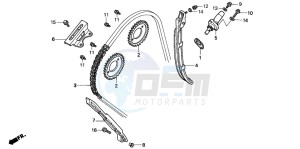 CBR600SE drawing CAM CHAIN/TENSIONER (2)