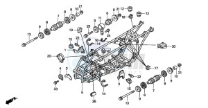 TRX350FM FOURTRAX 350 4X4ES drawing FRAME BODY