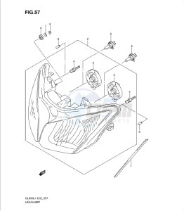 DL650 drawing HEADLAMP (DL650UEL1 E19)