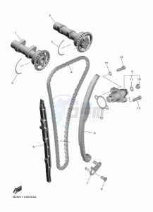 YZ450F (B2W6) drawing CAMSHAFT & CHAIN