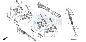 VFR1200FDC VFR1200F Dual Clutch E drawing CAMSHAFT/VALVE (FRONT)