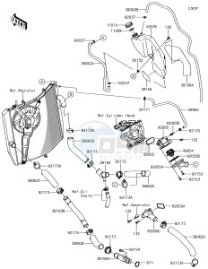 NINJA ZX-10R ZX1000SJFA XX (EU ME A(FRICA) drawing Water Pipe