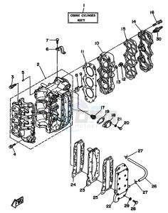 40H drawing CYLINDER--CRANKCASE