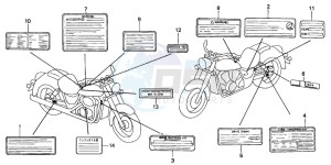 VT750CD3 drawing CAUTION LABEL