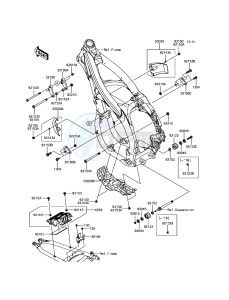 KLX450R KLX450ADF EU drawing Frame Fittings