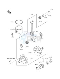 KX 125 K [KX125] (K2) [KX125] drawing CRANKSHAFT_PISTON-- S- -