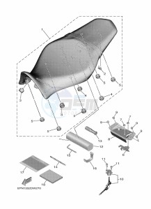 MT-09 MTN890 (B7NV) drawing SEAT