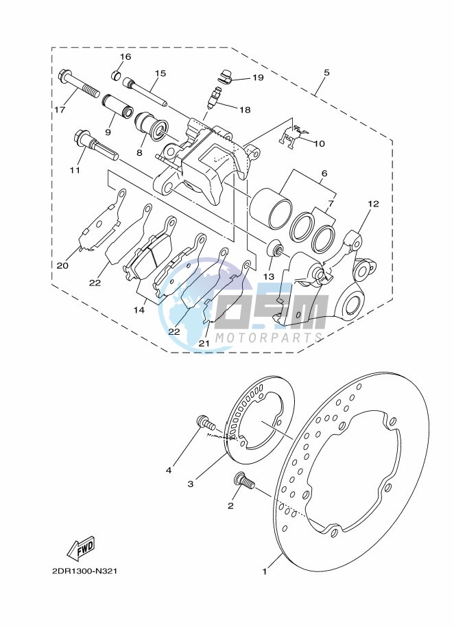 REAR BRAKE CALIPER