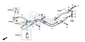 ST1300 drawing REAR BRAKE HOSE (ST1300)