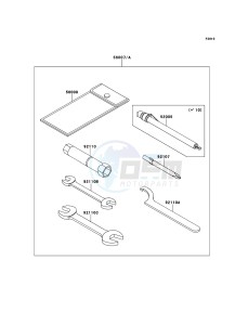 MULE 4010 DIESEL 4x4 KAF950F9F EU drawing Owner's Tools