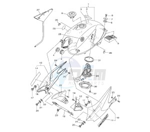 YBR 125 drawing FUEL TANK 51D1