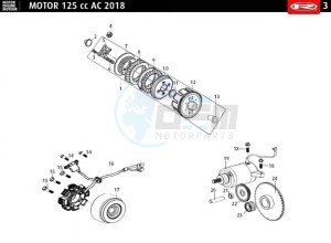 MRT-125-E4-AC-SM-WHITE drawing FLYWHEEL - CLUTCH - START ENGINE