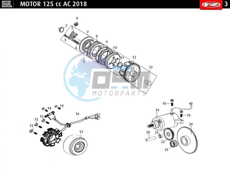 FLYWHEEL - CLUTCH - START ENGINE