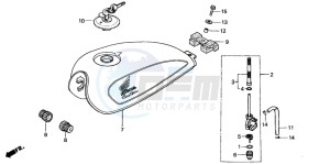 CM125C drawing FUEL TANK