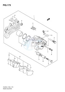 DL650 (E2) V-Strom drawing REAR CALIPER (DL650AL1 E19)