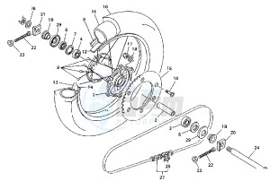 WR 400-426 F 400 drawing REAR WHEEL