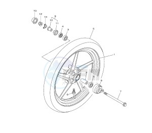 YBR 125 drawing FRONT WHEEL