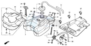 TRX350TM RANCHER drawing FUEL TANK