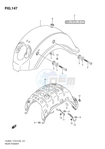 VL800 (E3-E28) VOLUSIA drawing REAR FENDER (VL800L1 E33)