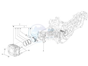 S 150 4T 2V E3 Taiwan drawing Cylinder - piston - wrist pin unit