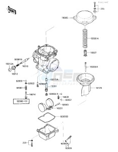 ZX 900 A [NINJA] (A3) NINJA 900 drawing CARBURETOR PARTS