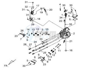 GTS 125 EFI drawing CYLINDER HEAD CPL   / THERMOSTAT