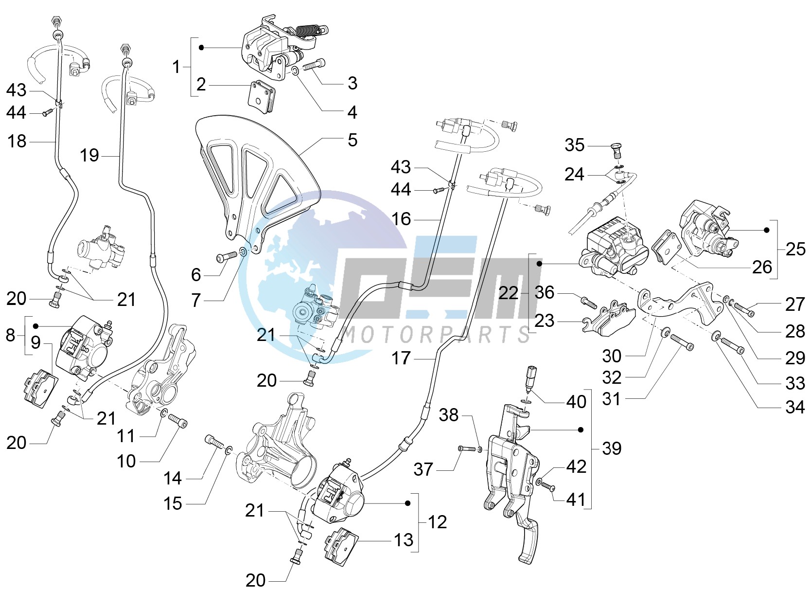 Brakes pipes - Calipers (ABS)