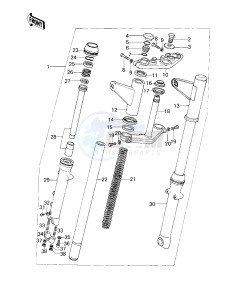 KZ 200 A (A1-A2) drawing FRONT FORK