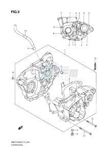 RM-Z 450 drawing CRANKCASE (L8-L1)