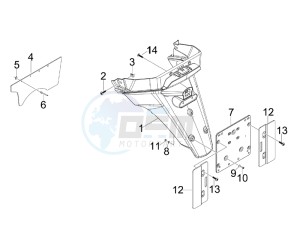 X7 125 ie Euro 3 drawing Rear cover - Splash guard