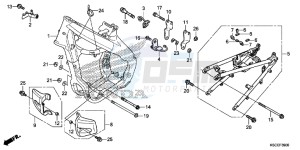 CRF250XD CRF250R Europe Direct - (ED) drawing FRAME BODY