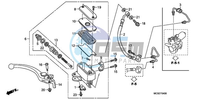 FR. BRAKE MASTER CYLINDER