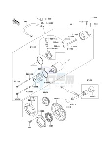 KVF 360 A [PARAIRIE 360 4X4] (A1-A3) PRAIRIE 360 4X4] drawing STARTER MOTOR