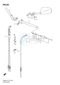 SV650S (E2) drawing HANDLEBAR