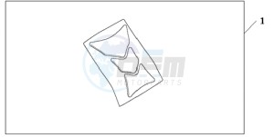 CBR600RA9 UK - (E / ABS) drawing TANK PAD HRC LOGO