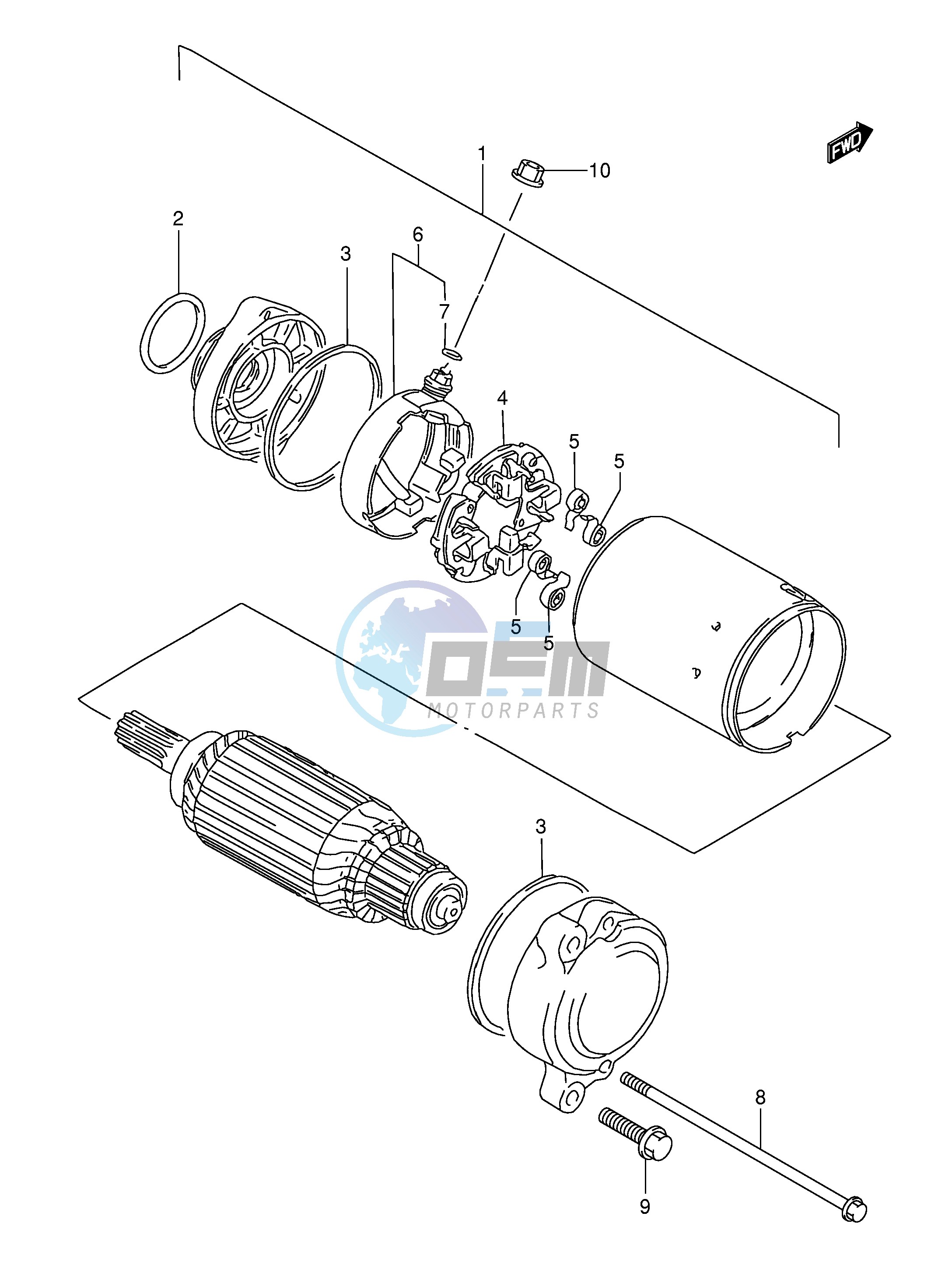 STARTING MOTOR (MODEL K3 K4)